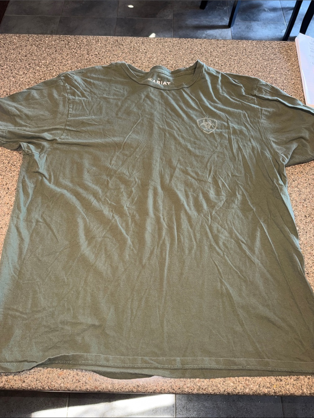 Ariat Men's Olive Crew Neck Short Sleeve Tee